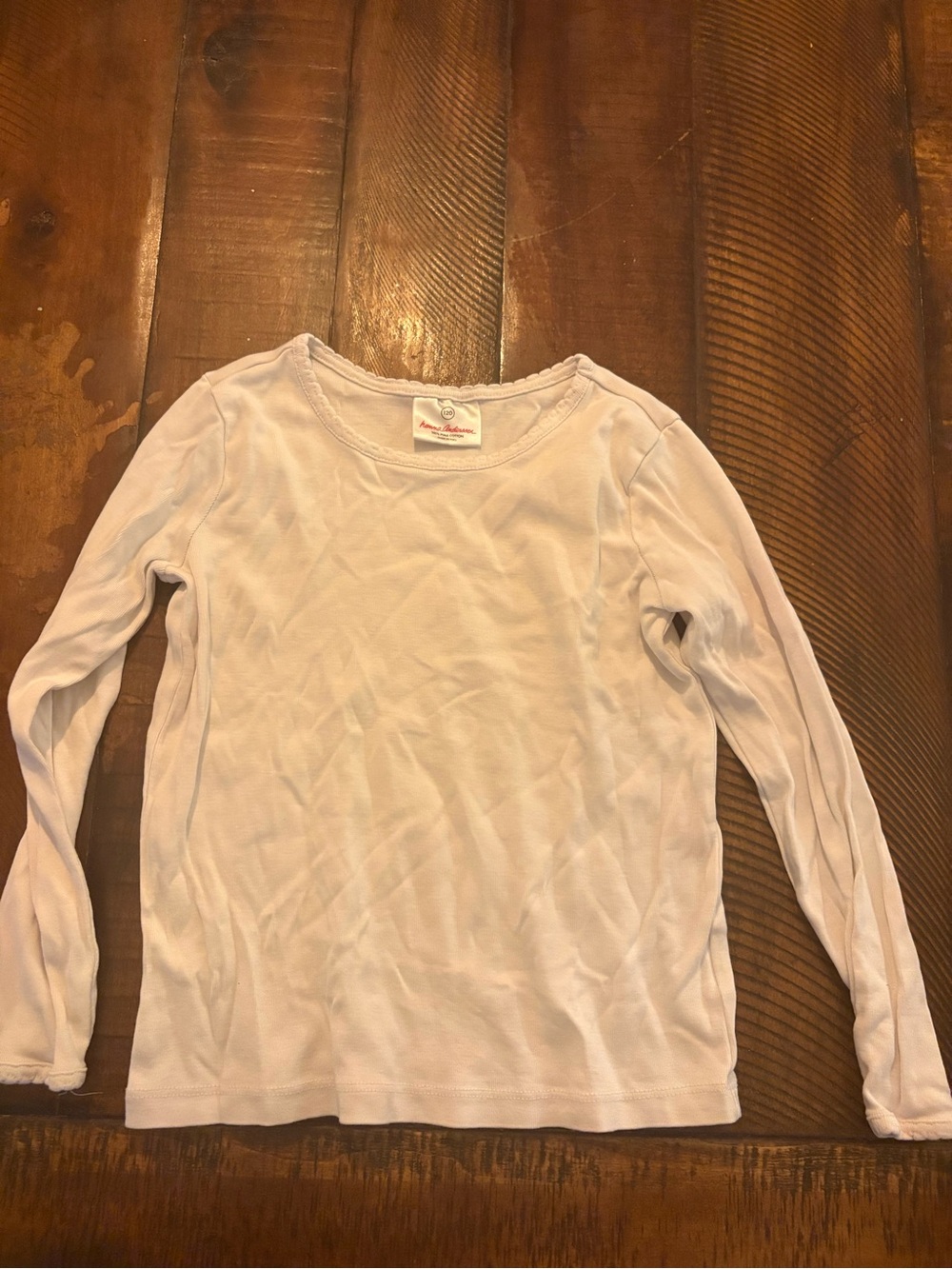 Hanna Andersson White Long-Sleeve Tee for Girls